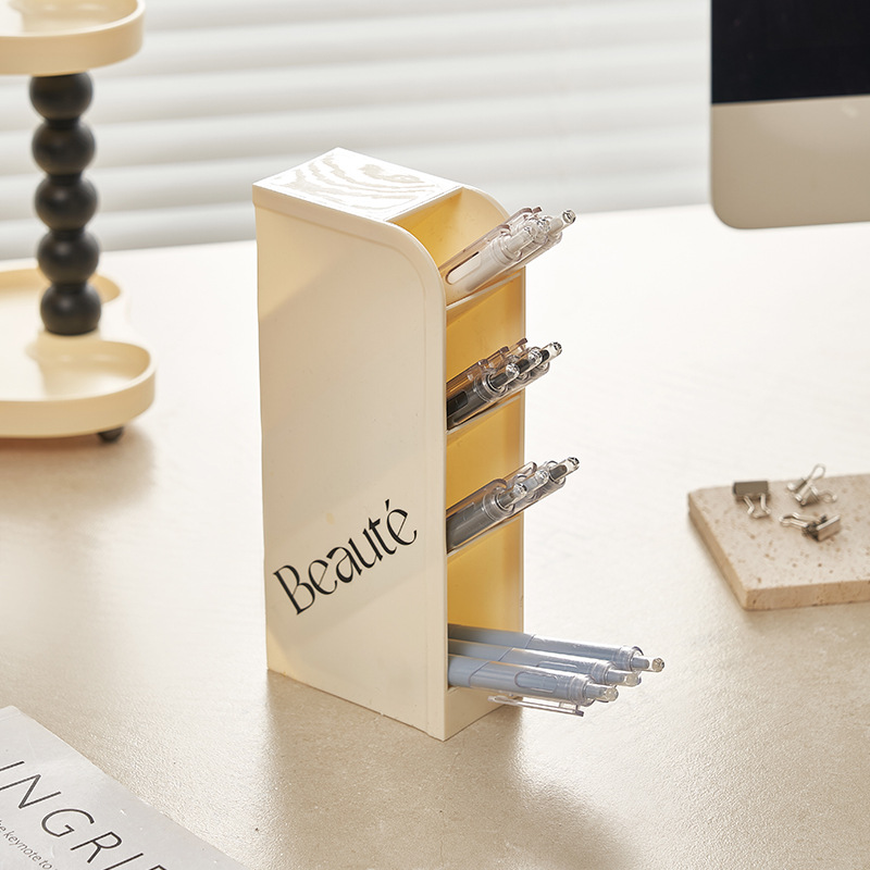 Storage box ins Desktop storage box Office pen holder Desk organizer Student stationery Cosmetics storage inclined insert pen holder