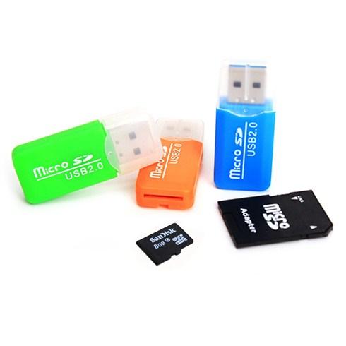 Đầu đọc thẻ nhớ Micro Sd vỏ nhựa usb 2.0, đầu lọc thẻ nhớ mini, reader card usb nhí nhiều...
