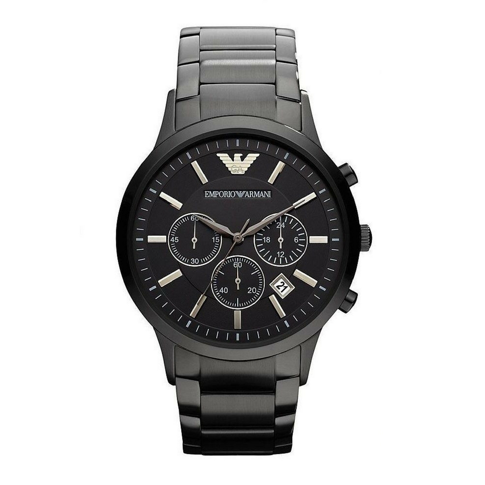 Ion Plated Chronograph Black 43mm Dial 