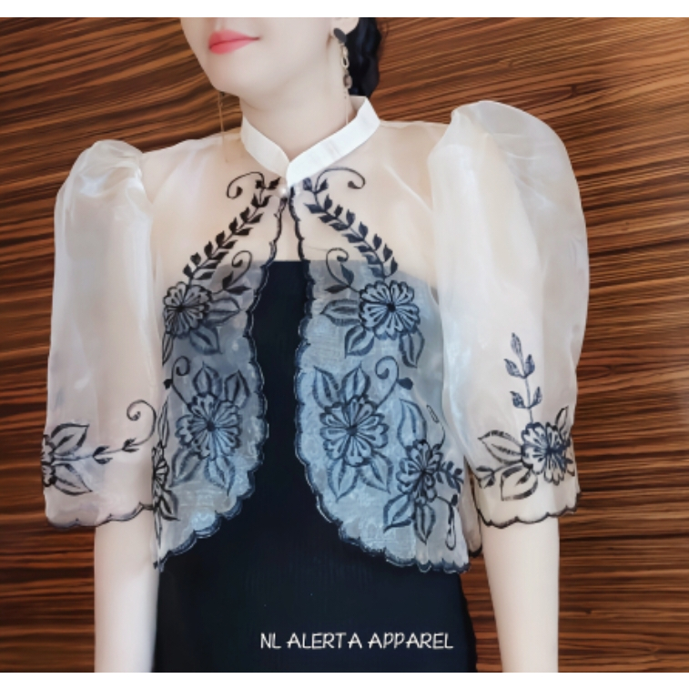 'Langit' Luzon Geometric Print Filipiniana Bolero