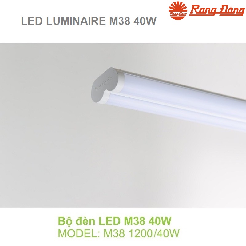 Bộ đèn led M38 40w Rạng Đông dạng tuýp đôi