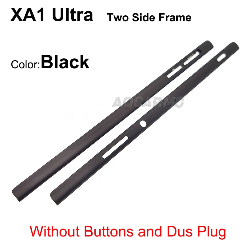 Aocarmo middle frame chassis bezel board with adhesive aluminum side strip for sony xperia xa1 ultra g3221 g3212 g3226 xa1u