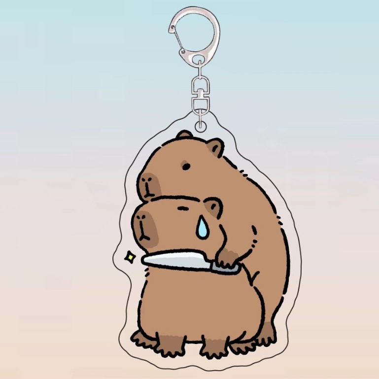 Móc Khóa Hình capybara Chất Liệu acrylic