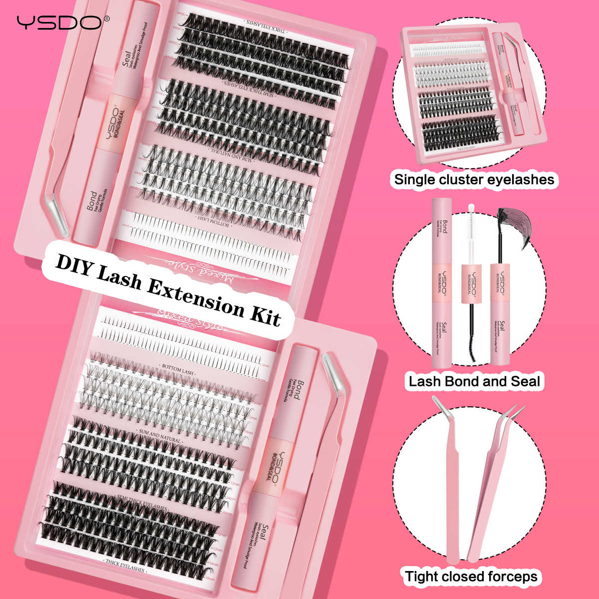 Kuying%20Fashion%20Lash%20Clusters%20Kit%20Individual%20Lash%20Extension%20Bond%20and%20Seal%20Glue%20Tweezers%20DIY%20Multi-type%20False%20Eyelashes%20Makeup%20Lash%20Applicator%20-%20Image%204
