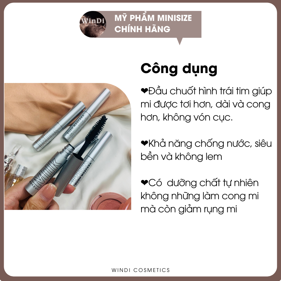 Mascara làm dày mi 𝐌𝐢𝐥𝐤 𝐊𝐮𝐬𝐡 𝐇𝐢𝐠𝐡 𝐕𝐨𝐥𝐮𝐦𝐞 𝐁𝐨𝐨𝐦 𝐁𝐥𝐚𝐜𝐤 𝟑𝐦𝐥
