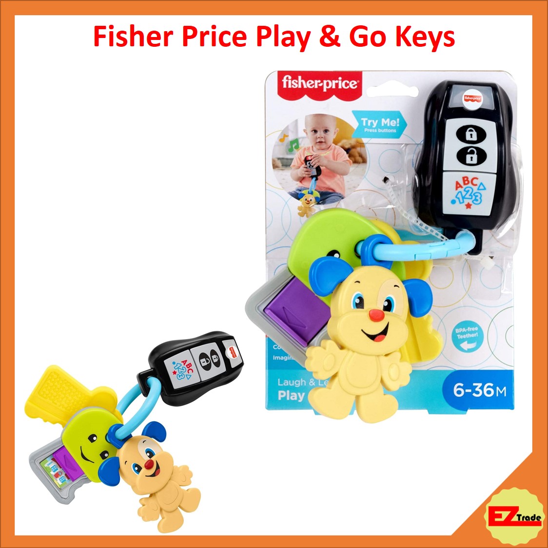 Fisher-Price GJW18 Laugh & Learn Play & Go Toy Keys 