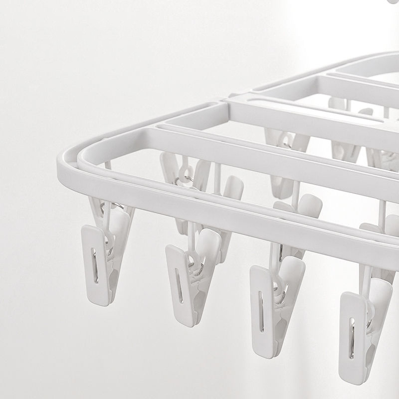 YONUO Thickened clothes drying rack, socks, underwear and clothes drying rack, student dormitory multi-clip folding essential multi-functional clothes drying rack