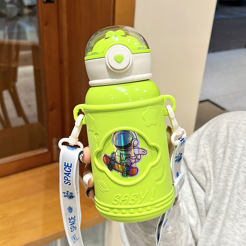 Cup Cartoon High Beauty Children's Insulating Cup Straw Water Cup Food Grade 316 Convenient Girl Boy Baby Water Bottle