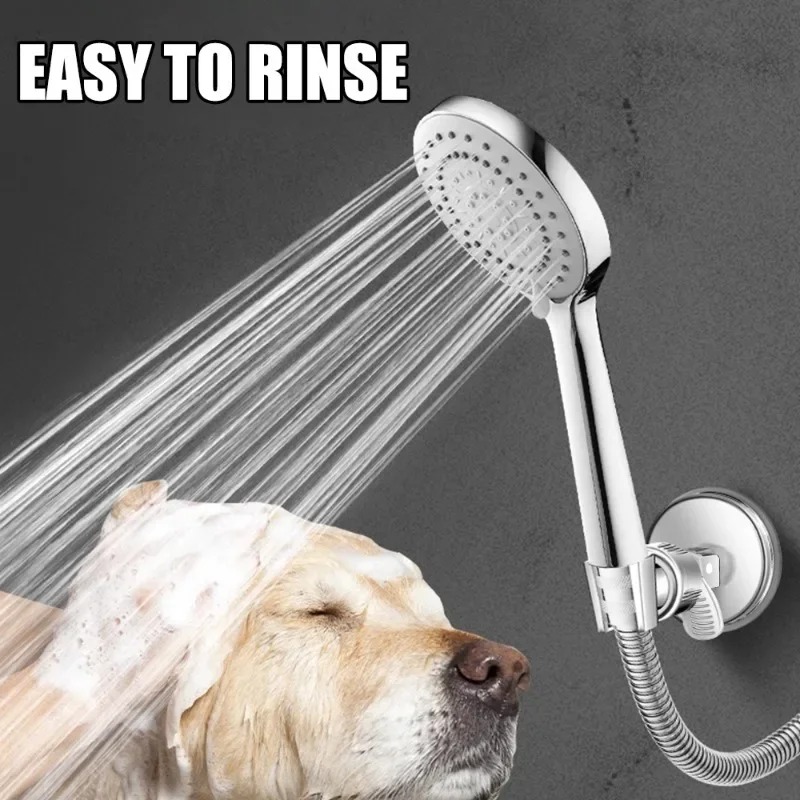 No Punching Adjustable Shower Head Bracket Bathroom Powerful Vacuum Suction Cup Shower Rack Bathroom Accessories