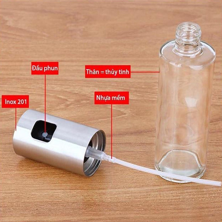 Bình Xịt Dầu Ăn Thủy Tinh 100ml