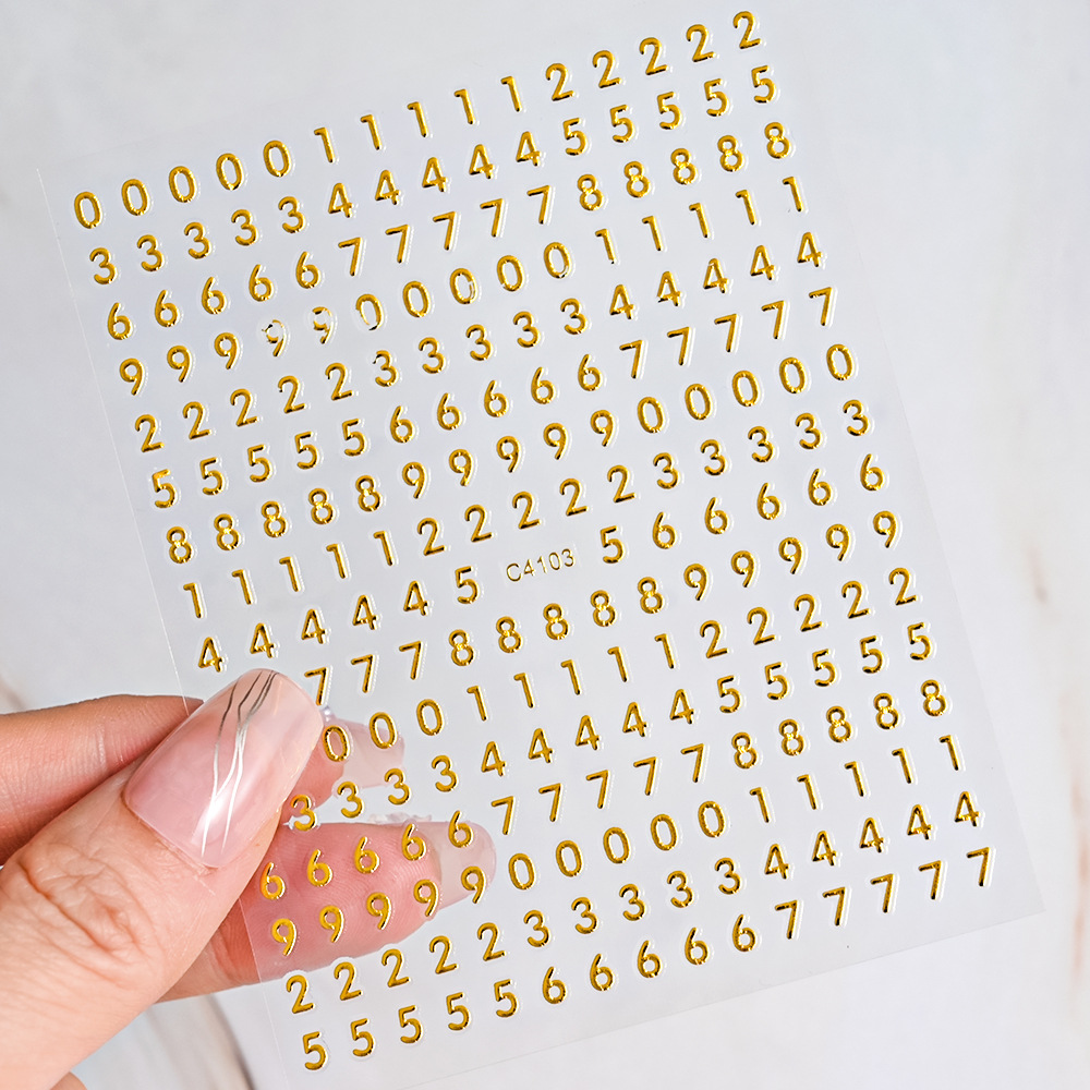 Sticker Nails 3D | Hình Dán Móng Tay Số C4103