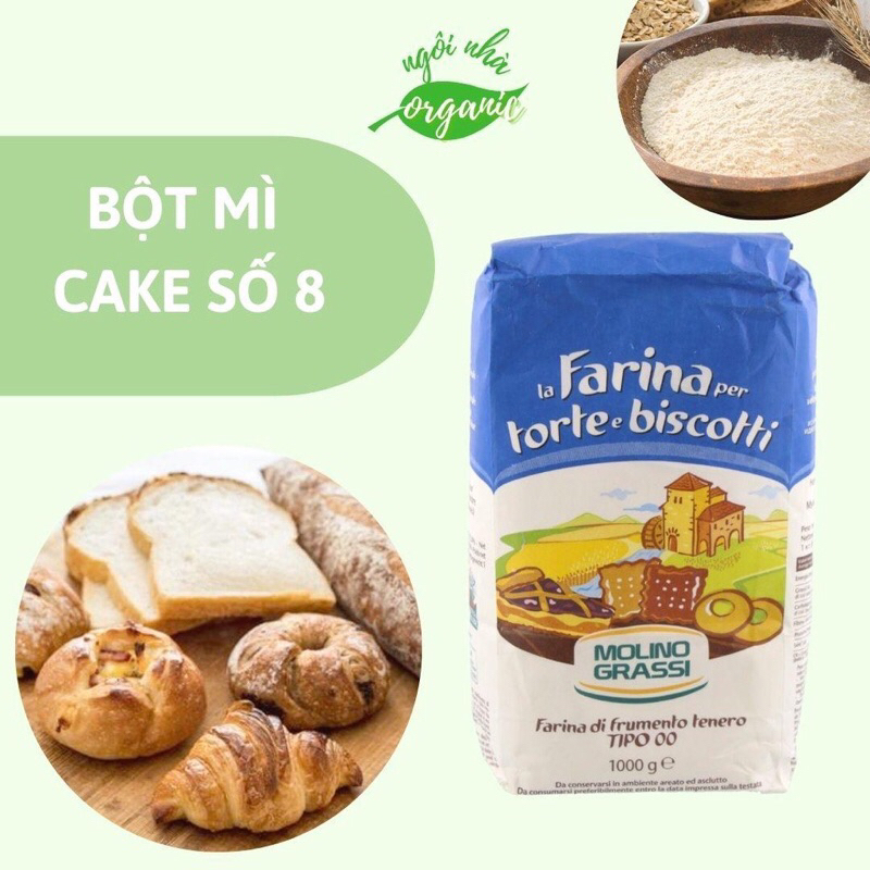 Bột mì cake - bột mì đa dụng - bột mì nguyên cám - bột mì Manitoba - hàng Ý Molino Grassi - wheat flour