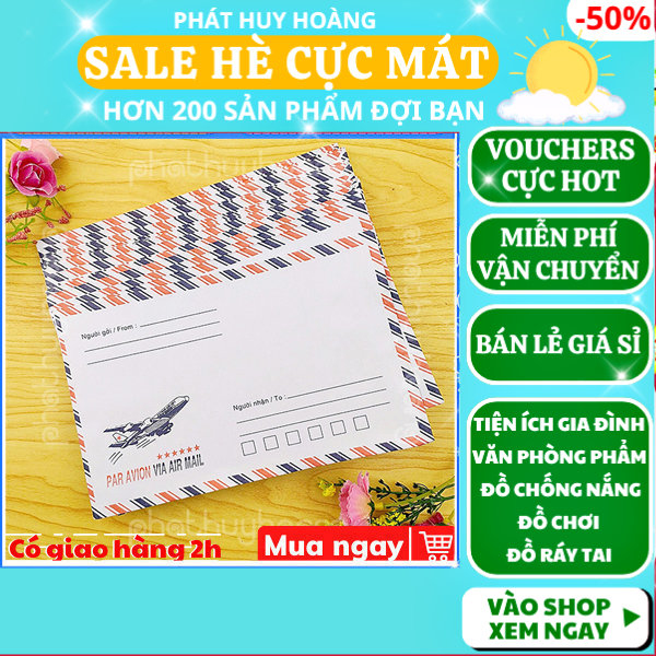 Combo 25 bao thư phổ thông giá rẻ , bao thư giấy , bao thư trắng , bao thư giá rẻ , Phát Huy Hoàng