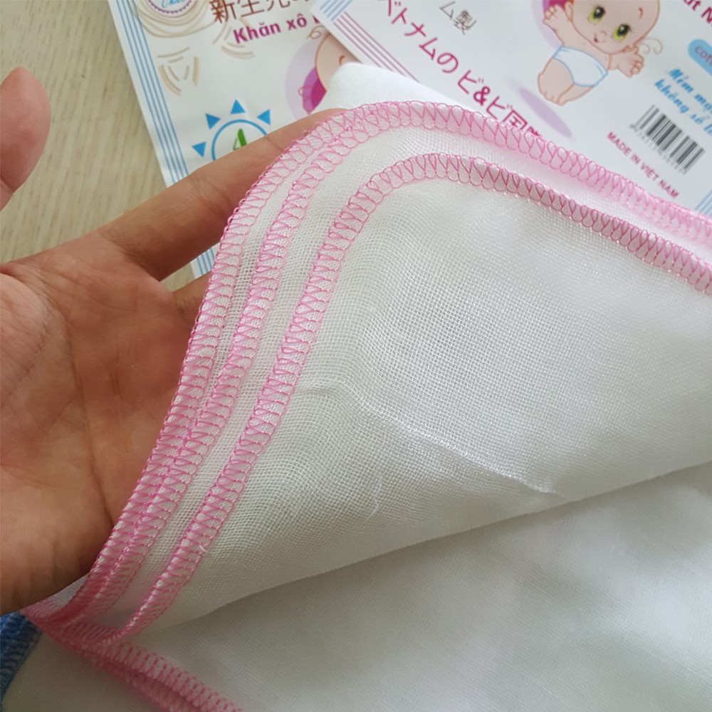 Khăn xô sữa 4 lớp cho bé, 1 gói 10 chiếc (Siêu tiết kiệm)