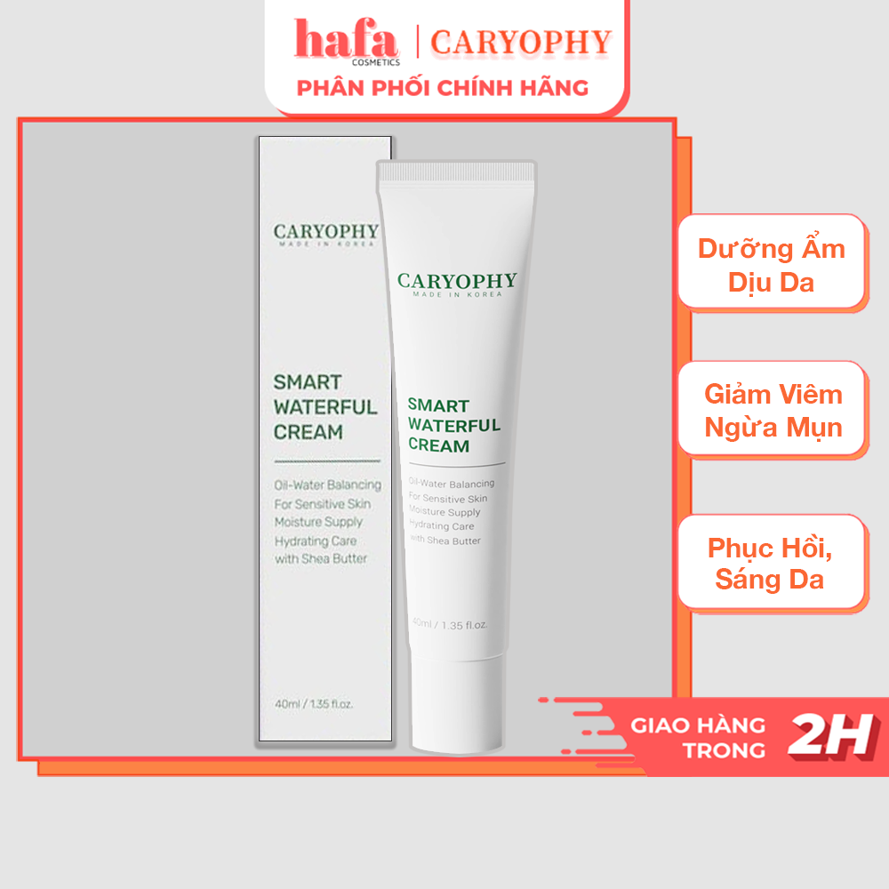 Kem Dưỡng Caryophy Dưỡng Ẩm Sâu, Phục Hồi Da, Ngừa Mụn Caryophy Smart Waterful Cream 40ml _ Caryophy Chính Hãng