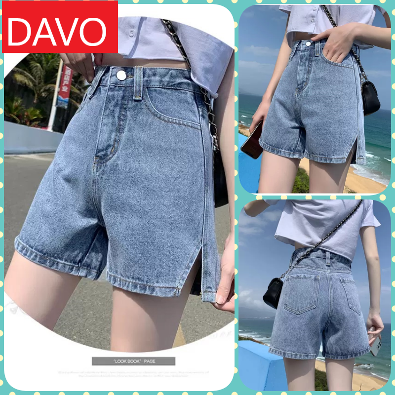 QUẦN JEANS NGỐ LỬNG NỮ FORM RỘNG XẺ LAI XANH NHẠT TÔN DÁNG CÁ TÍNH CAO CẤP DAVO CHỐNG UV SIÊU XỊN SÒ CỰC ĐỈNH HOT HIT