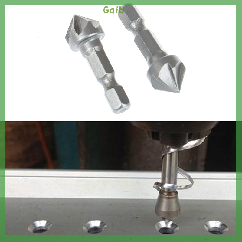 Gaib 6 Flute Countersink Drill Bit Chamfer Cutting Woodworking Tool hexagon handle