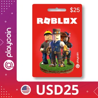 Instant Email 24 7 Roblox Game Card Us Region Usd 25 Playcoin Lazada Singapore - roblox game game card