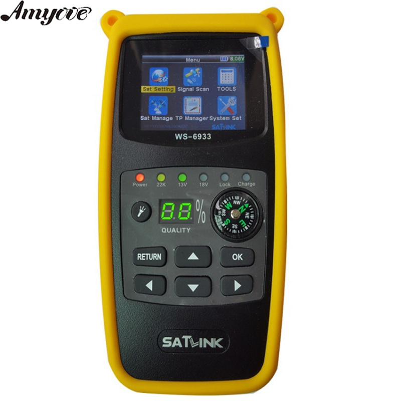 Satellite Finder Satlink Ws-6933 Digital Satfinder Dvb-s2 2.1-inch Lcd Screen Display Sat Meter Detector
