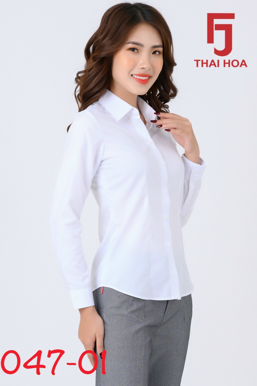 Áo sơmi công sở Nữ tay dài - Mã 047( Thương Hiệu Thái Hòa)