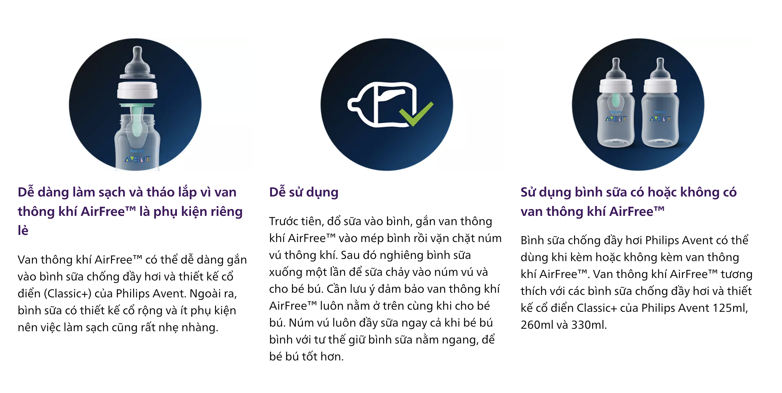 Bình sữa Avent Anti-colic có van airfree