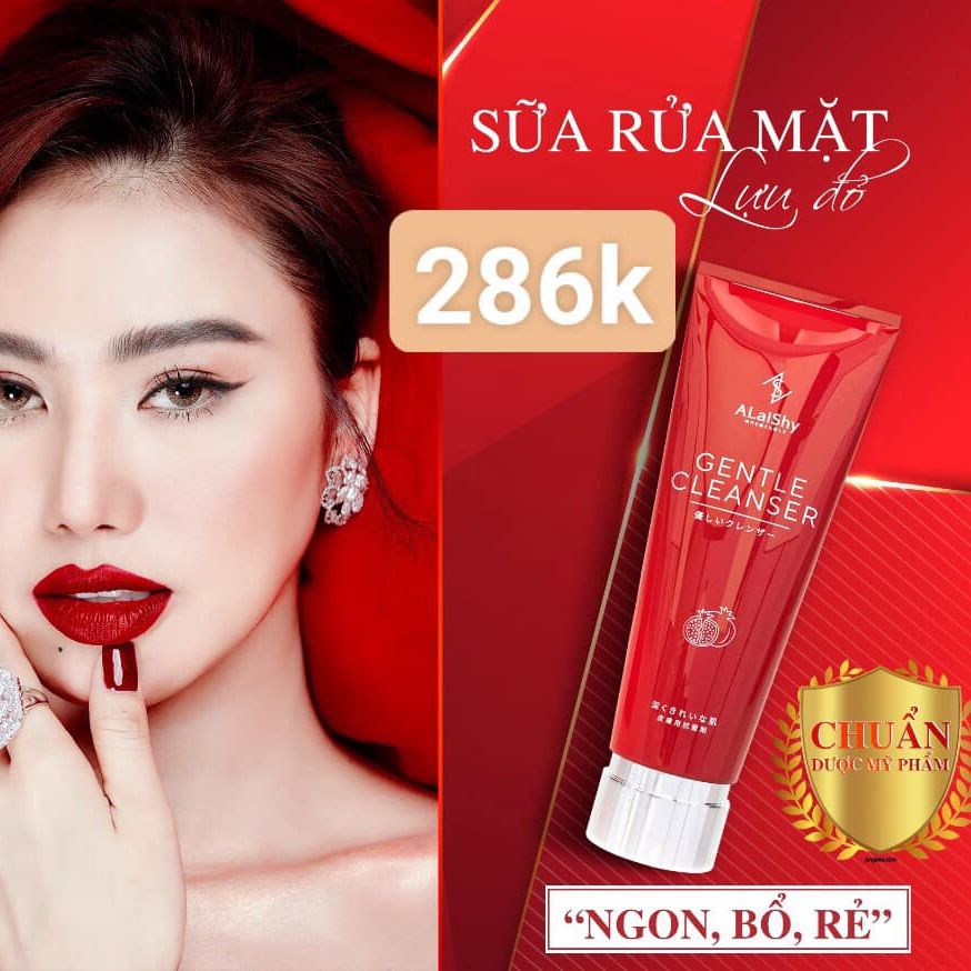 SỮA RỬA MẶT ALAISHY LỰU ĐỎ - sạch sâu - CẤP ẨM - DƯỠNG TRẮNG