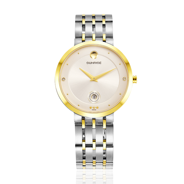 Đồng hồ nam Sunrise 1110SA siêu mỏng 2 kim kính Sapphire chống xước