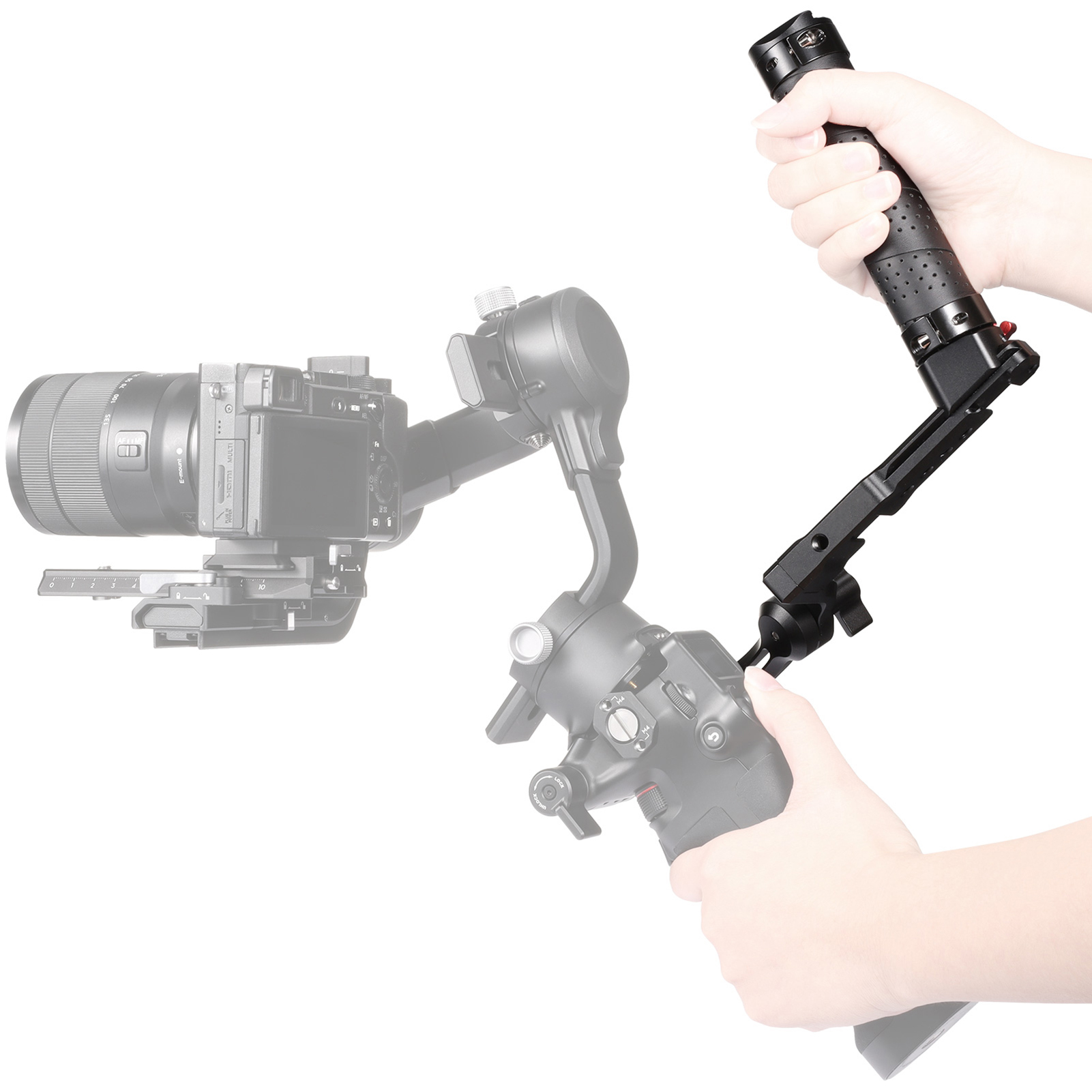 Andoer Tay Cầm Bằng Nhôm Tay Cầm Có Đế Giữ Lạnh Thông Dụng Giao Diện 1/4 3/8 Thay Thế Cho DJI Ronin S 2 / Ronin SC 2 Gimble