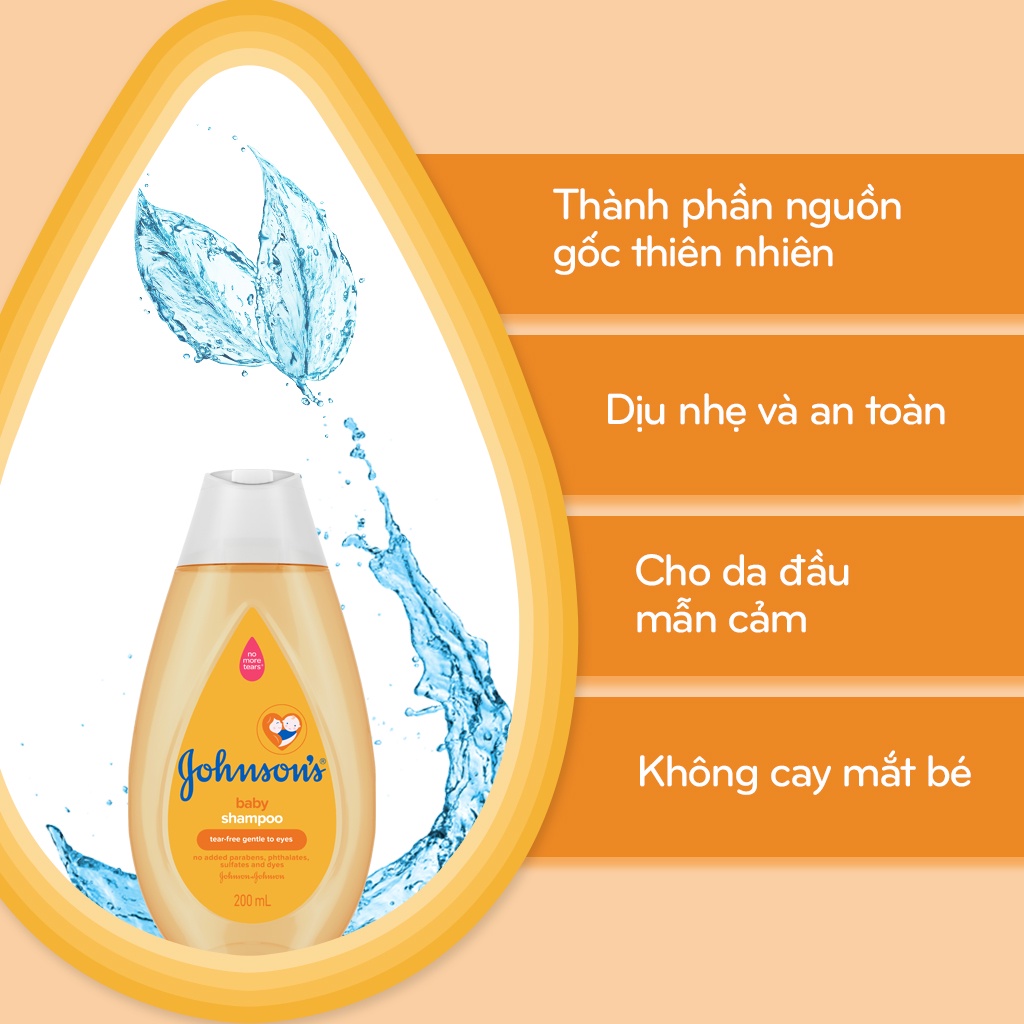 Sữa tắm- Dầu gội Johnson’s Baby 200ml