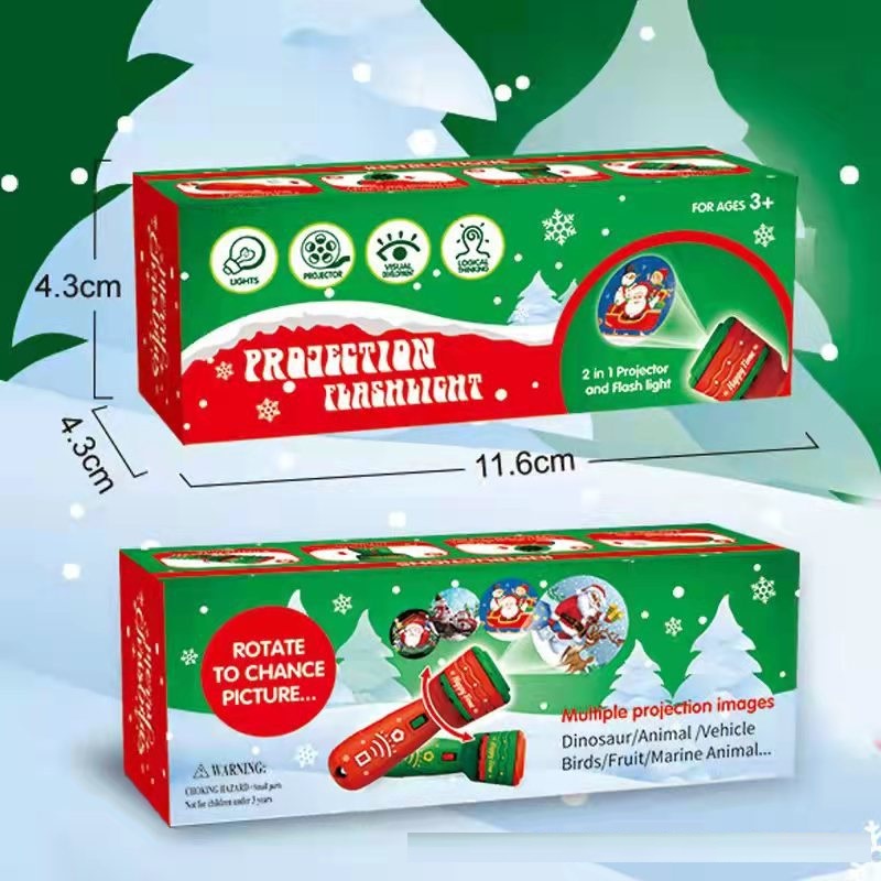 Đèn pin chiếu hình Noel cho bé 24 hình ảnh (1677DPC)