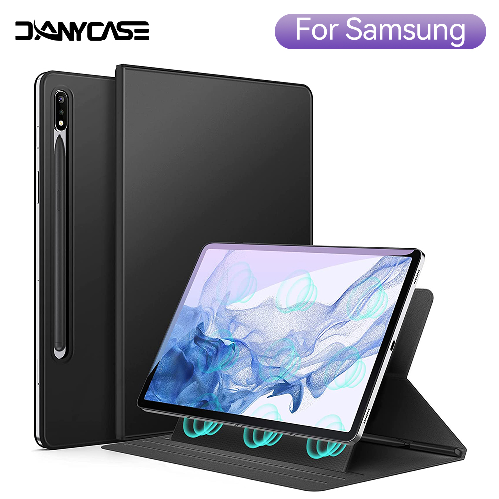 Magnetic Case For Samsung Galaxy Tab S7 Plus S7 FE S7 for S9 S8 Ultra S9 S8 Plus S8 S6 Lite Cover With Stand Pencil Holder Funda