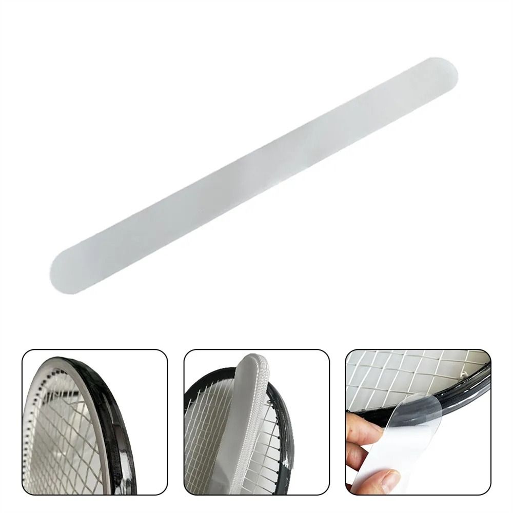 White Racket Frame Protector Racket Frame Belt Transparent Racket Head Sticker Frame Guard Reduce ...