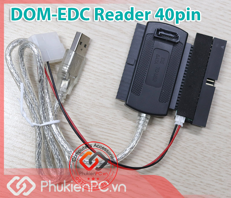 Đầu đọc thẻ nhớ flash công nghiệp dom edc 40pin sang usb