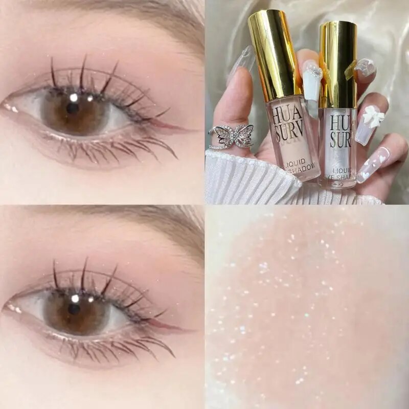 8 color natural eye shado lasting pearlescent eye... 1PC Liquid Eye Shadow Eight-color Glitter Sequins Pearlescent Polarized ...
