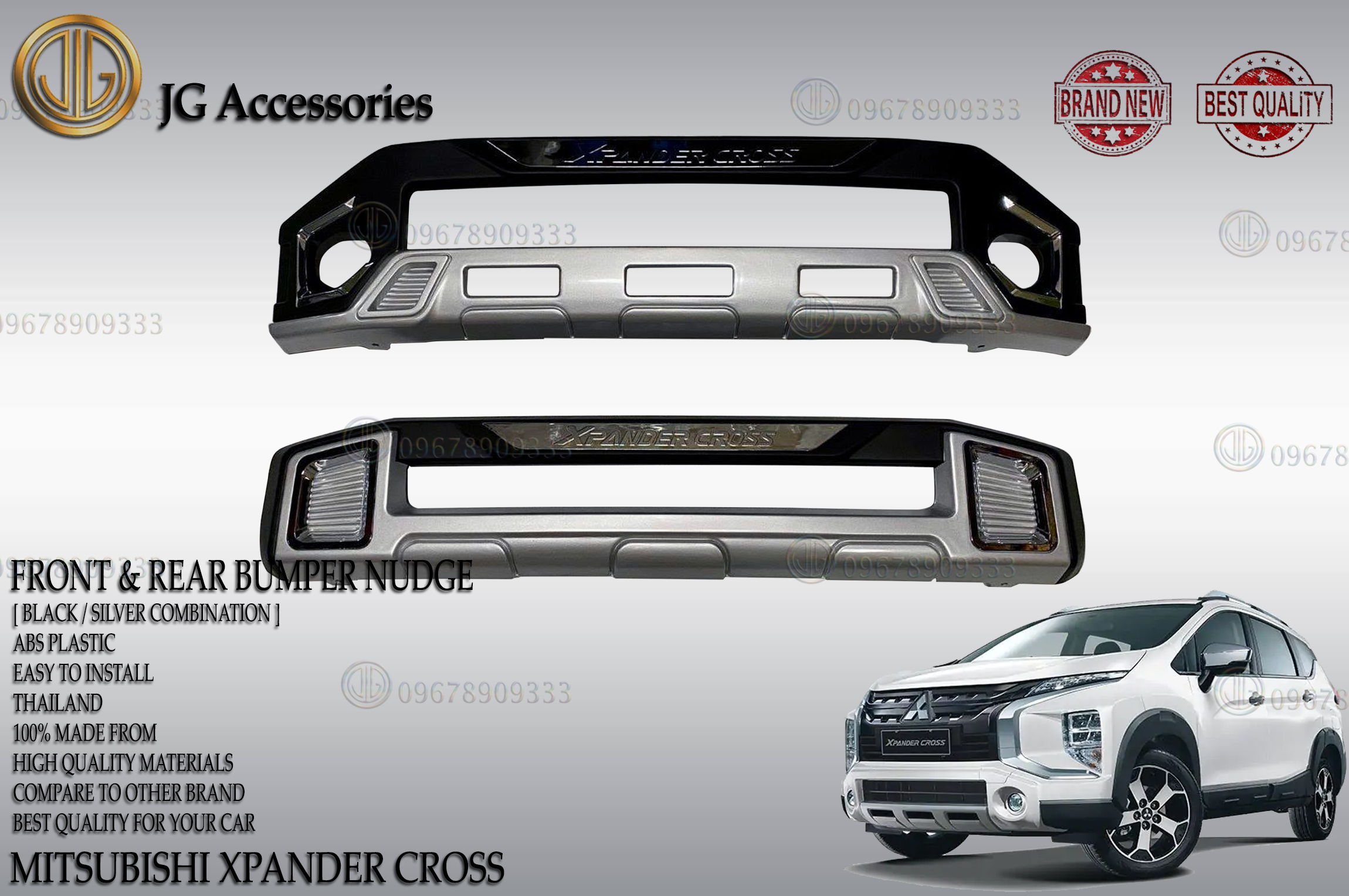 MITSUBISHI XPANDER CROSS 2020 2021 FRONT AND REAR BUMPER GUARD / FRONT AND REAR BUMPER NUDGE