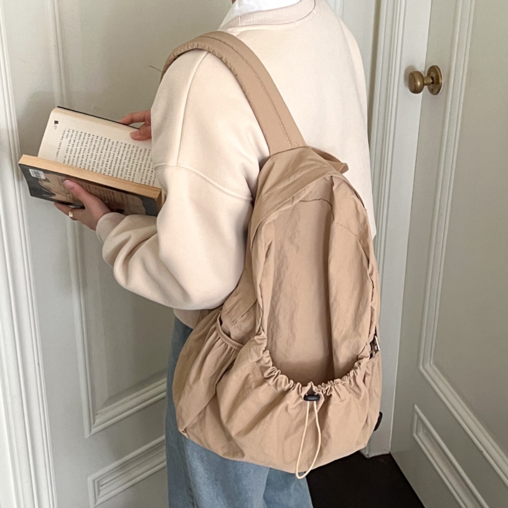 MISAP Korean High Quality Nylon Middle Backpack Women's Bag Shoulder Bag Backpack Bag
