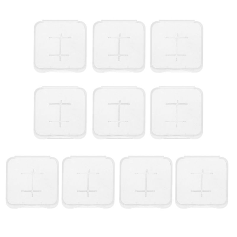 Transparent Standard Micro SD MiC TF Card Memory Card for Case Holder Box Storage Boxes (pack of 10)