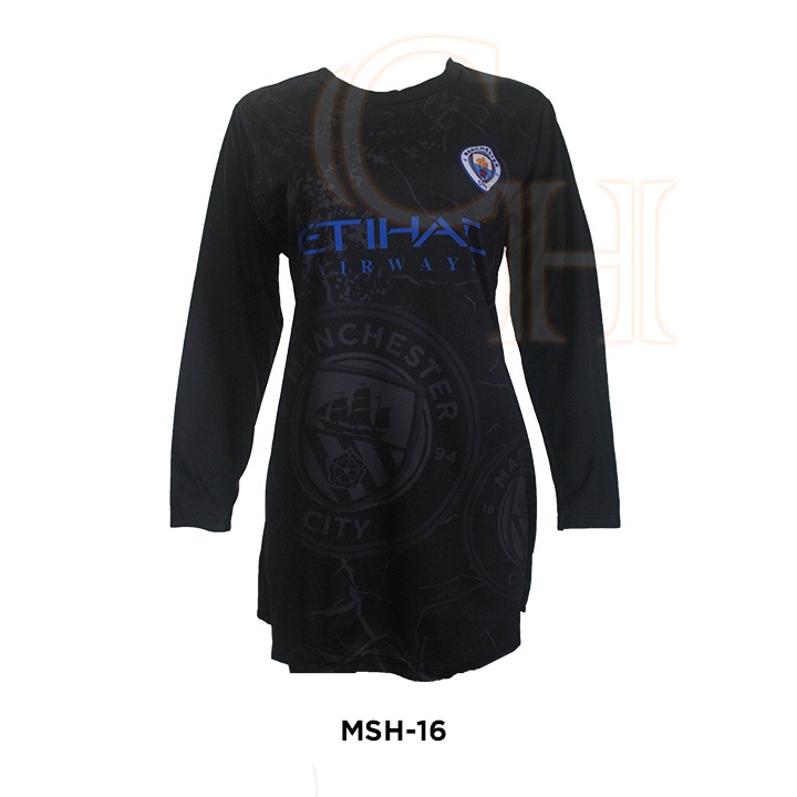 MUSLIMAH DESIGN BARU FUTSAL FOOTBALL CLUB SOCCER PEREMPUAN LENGAN PANJANG KAIN JERSEY FULL PRINTING MSH1. 
