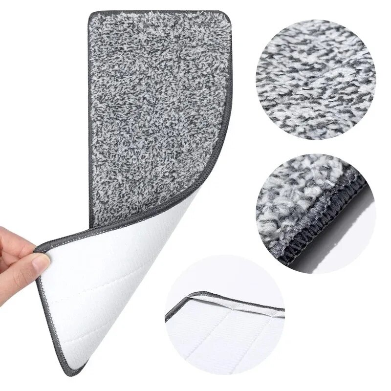 Feelife 1/3Pcs Microfiber Mop Cloth Practical Replacement Mop Cloth Household Mop Head Cleaning Pad Washable Dust Home Cleaning Tools