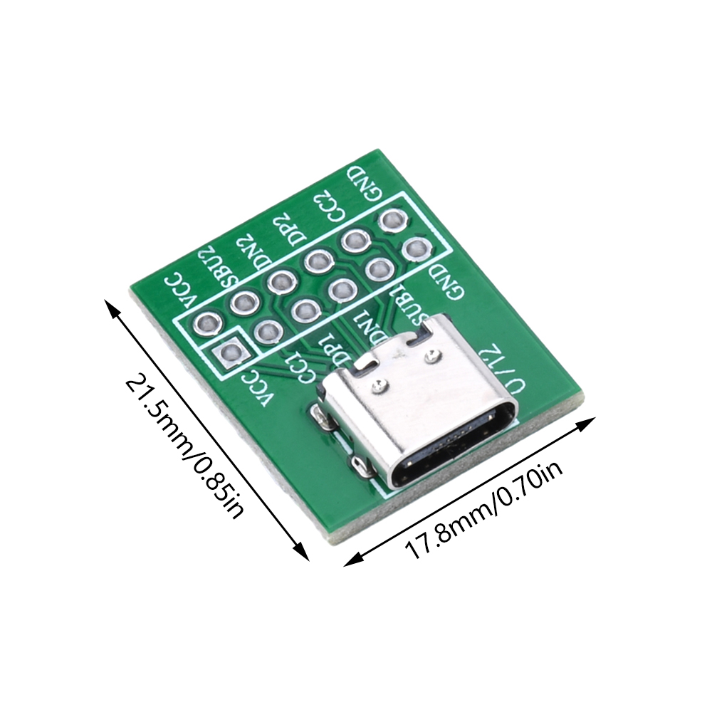 FocusAi USB Type C Connector Board DIY 3.1 Serial Basic Breakout Female Connector Type C Breakout Board for Data Line Wire Cable Transfer