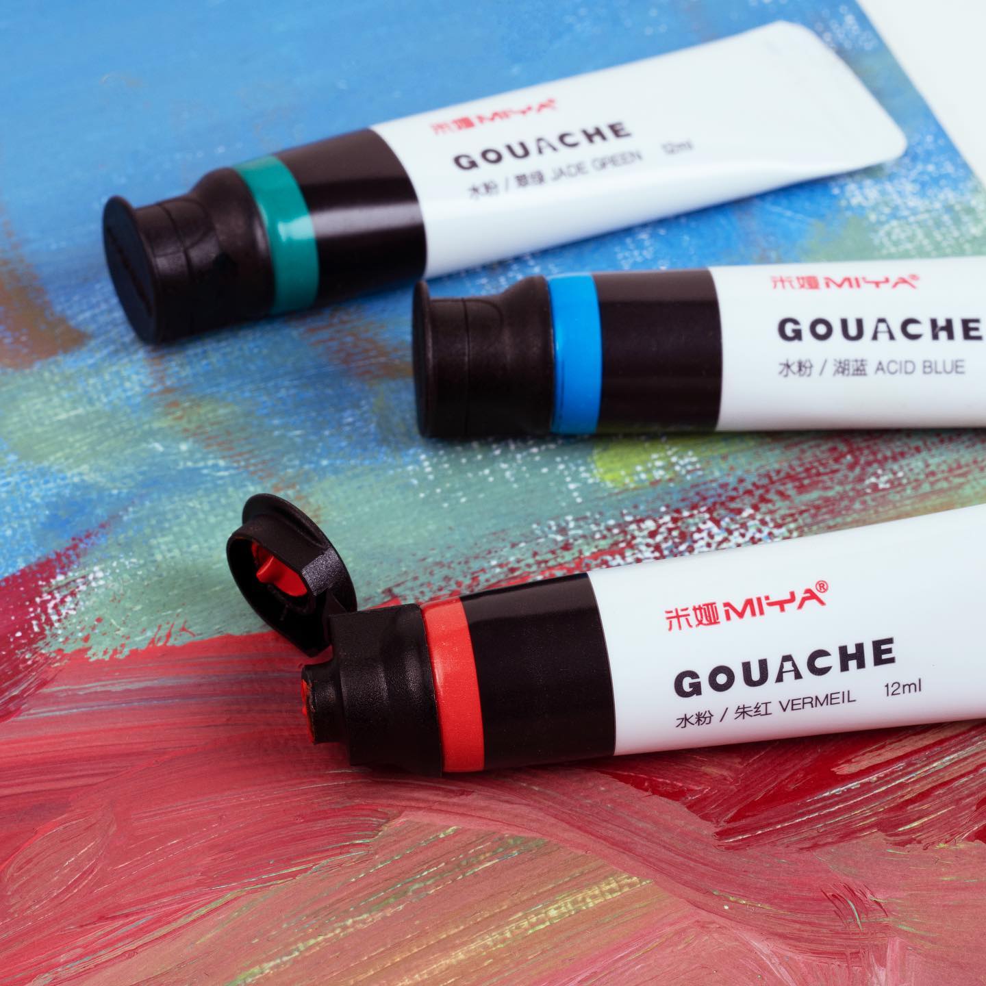 Bộ màu Gouache Miya Himi dạng tuýp 12 ml
