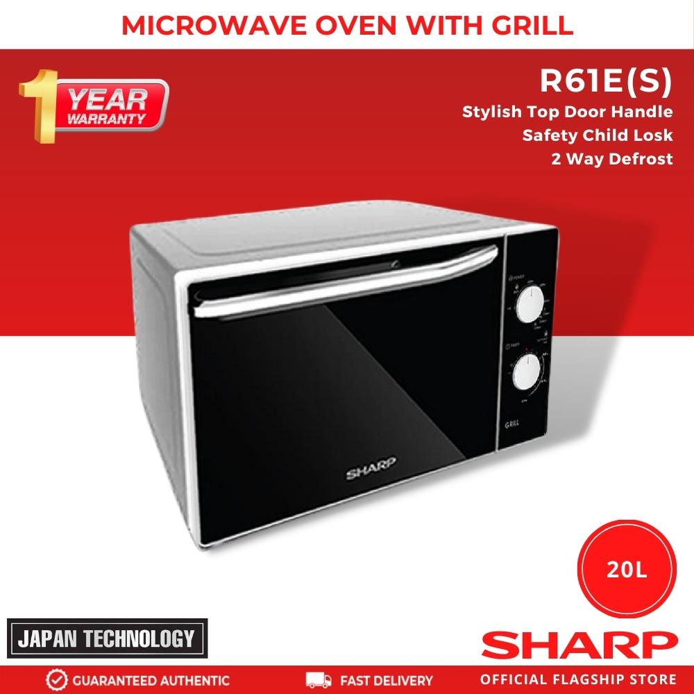 sharp microwave oven with grill r 61e s 20 liters