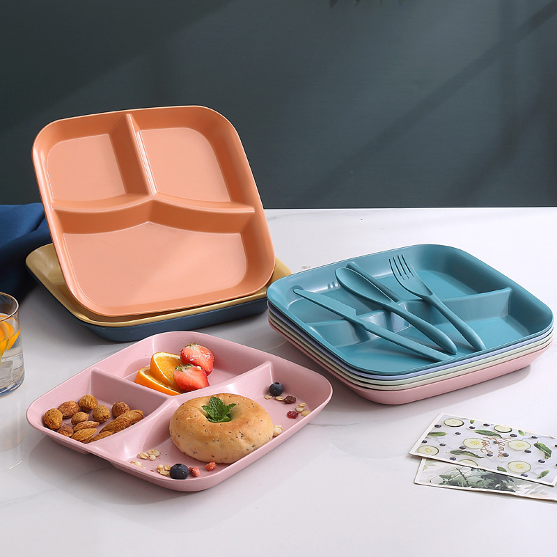 Food%20Fruit%20Salad%20Divided%20Plate%20Three-Grid%20Western%20Compartment%20Plate%20Diet%20Meal%20Plate%20Food%20Tray%20Kitchen%20Dinnerware%20-%20Image%203