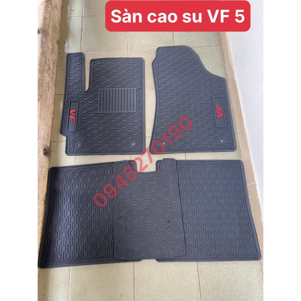 Thảm sàn, thảm lót sàn xe vinfast vf5, vf e34 cao su đúc, không mùi, dễ vệ sinh