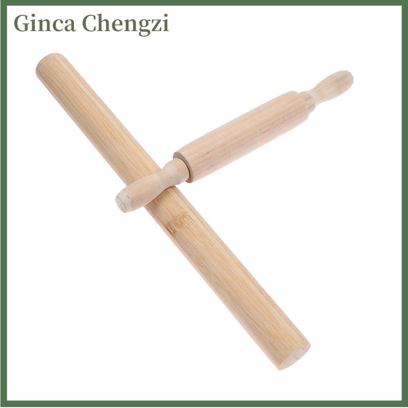 Ginca Rolling Pin Solid Wood Non stick Wooden Pressing Stick Baking Dough Kitchen Tool