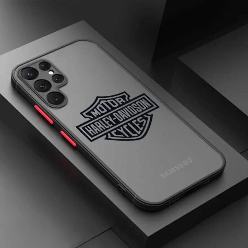 HOT%20Cool%20Harley%20Davidson%20For%20Samsung%20Galaxy%20S24%20S23%20S22%20S21%20S20%20FE%20Ultra%20Plus%20S10%20Lite%205G%20Frosted%20Translucent%20phone%20case%20-%20Image%207