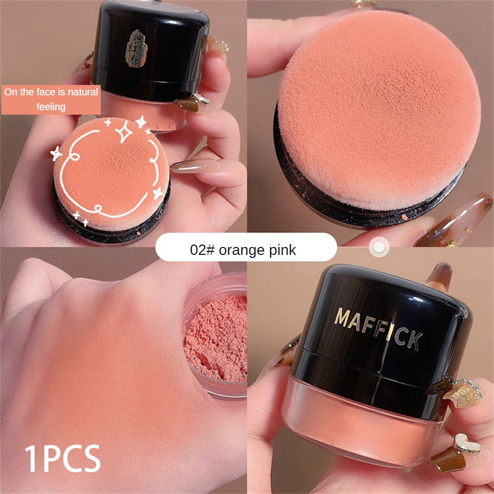 Iomlss MAFFICK Active powder blusher Matte Fine Powder powder blusher Nourishing Bright Pink Soft Color Air Cushion powder blusher Palette Matte Waterproof Air Cushion powder blusher