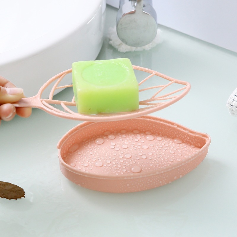 Hai lớp thoát nước hộp xà phòng lá hộp xà phòng phòng tắm phòng tắm xà phòng bàn hai lớp thoát nước giá xà phòng