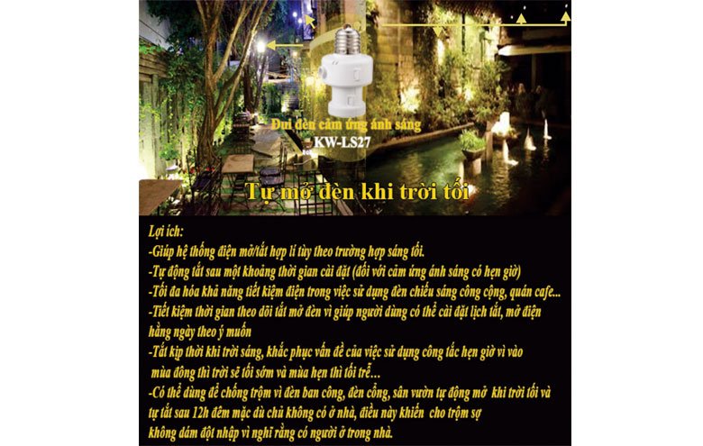 Đui đèn cảm ứng Ánh Sáng