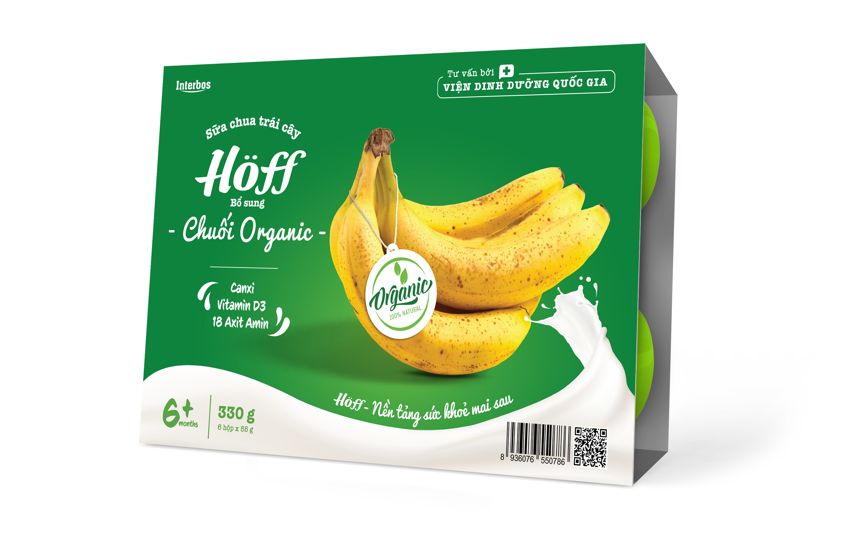 Sữa Chua Chuối Organic Hoff (thùng - 48 hộp)